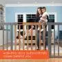 Summer West End Safety Baby Gate, Honey Oak Stained Wood with Slate Metal Frame – 30” Tall, Fits Openings up to 36” to 60” Wide, Baby and Pet Gate for Wide Spaces and Open Floor Plans