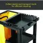 Rubbermaid Commercial Traditional Janitorial 3-Shelf Cart, Wheeled with Zippered Yellow Vinyl Bag, Black, FG617388BLA Rubbermaid Commercial Traditional Janitorial 3-Shelf Cart, Wheeled with Zippered Yellow Vinyl Bag, Black, FG617388BLA