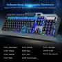 Wireless Gaming Keyboard and Mouse Combo,3 in 1 Rainbow LED Rechargeable Keyboard Mouse with 3800mAh Battery Metal Panel,10 Colors RGB Gaming Mouse Pad (32.5x12x0.15 inch),7 Colors Mute Gaming Mouse