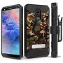 Evocel Explorer Series Pro Phone Case Compatible with Stylo 5 with Glass Screen Protector and Belt Clip Holster, Camouflage