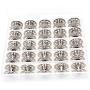 LIGONG 25 Pieces Metal Sewing Machine Bobbins with Storage Case