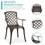 Best Choice Products 5-Piece All-Weather Outdoor Cast Aluminum Dining Set for Patio, Balcony, Lawn, Garden, Backyard w/ 4 Chairs, Umbrella Hole, Lattice Weave Design - Brown Best Choice Products 5-Piece All-Weather Outdoor Cast Aluminum Dining Set for Patio, Balcony, Lawn, Garden, Backyard w/ 4 Chairs, Umbrella Hole, Lattice Weave Design - Brown