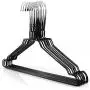 HANGERWORLD 20 Black Coating 16inch Metal Wire 13 Gauge Pants Bar Coat Clothes Garment Hangers HANGERWORLD 20 Black Coating 16inch Metal Wire 13 Gauge Pants Bar Coat Clothes Garment Hangers