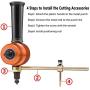 Lnchett Double Head Sheet Metal Nibbler, Nibbler Metal Cutter with Saw Power Drill Attachment for Straight and Circle Cutting, Maximum 14 Gauge Steel.