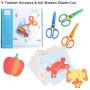 Plastic Safety Scissors, Toddlers Training Scissors, Pre-school Training Scissors and Offices Scissors (3pcs) Kids Paper-Cut (60 Sheets)