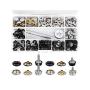 HOMEIDOL 150 Stainless Steel Marine Grade Canvas and Upholstery Boat Cover Snap Button Fastener Kit with 2Pcs Setting Tool (50 Sets) (Fastener Screw Snap Kit)