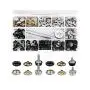 HOMEIDOL 150 Stainless Steel Marine Grade Canvas and Upholstery Boat Cover Snap Button Fastener Kit with 2Pcs Setting Tool (50 Sets) (Fastener Screw Snap Kit) HOMEIDOL 150 Stainless Steel Marine Grade Canvas and Upholstery Boat Cover Snap Button Fastener Kit with 2Pcs Setting Tool (50 Sets) (Fastener Screw Snap Kit)
