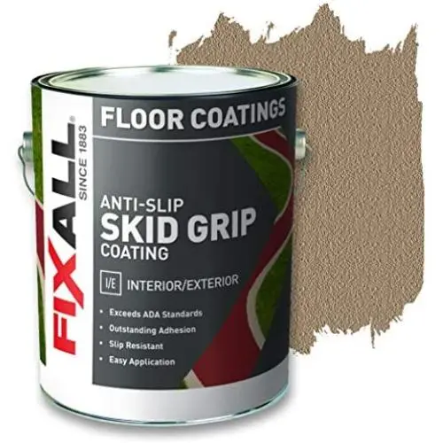 FIXALL Skid Grip Anti-Slip Paint, 100% Acrylic Skid-Resistant Textured Coating - F06510 - 1 Gallon, Color: Camel