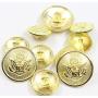 11 Pieces Metal Blazer Button Set - Eagle Badge - for Blazer, Suits, Sport Coat, Uniform, Jacket (Gold)