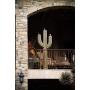 Desert Steel Saguaro Cactus Torch - (Large - 25”W x 78”H x 9”D) - Outdoor Metal Yard Art & Lawn Decoration