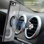 iPhone 7 Plus Case, Daupin Clear iPhone 8 Plus Case with 360 Rotatable Ring Kickstand Magnetic Metal Car Mount Hard PC Shockproof Protective Soft TPU Bumper Phone Case for iPhone 7/8 Plus (Black)