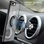iPhone 7 Plus Case, Daupin Clear iPhone 8 Plus Case with 360 Rotatable Ring Kickstand Magnetic Metal Car Mount Hard PC Shockproof Protective Soft TPU Bumper Phone Case for iPhone 7/8 Plus (Black)