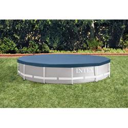 Intex 28031E N/AA 12 ft. Metal Frame Above Ground Pool Cover, 1 Pack, Blue