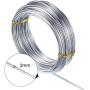 32.8 Feet Copper Aluminum Wire, Bendable Metal Craft Wire for Making Dolls Skeleton DIY Crafts (Silver, 2 mm Thickness)