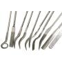 Tvoip 10 Pieces 3x140mm Diamond Mini Needle File Set Hand Tools for Ceramic Glass Gem Stone Hobbies and Crafts Wood and Metal File