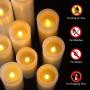 Vinkor Flameless Candles Battery Operated Candles 4'' 5'' 6'' 7'' 8'' 9'' Set of 9 Ivory Real Wax Pillar LED Candles with 10-Key Remote and Cycling 24 Hours Timer