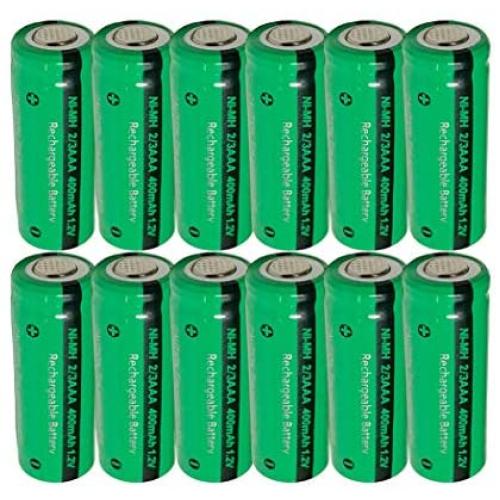 Rechargeable 2/3AAA Battery 1.2v ni-mh Battery 400mAh Count :Pcs (12)