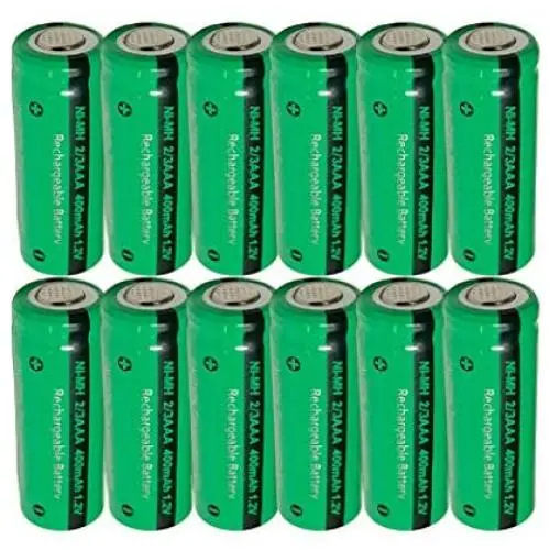 Rechargeable 2/3AAA Battery 1.2v ni-mh Battery 400mAh Count :Pcs (12) Rechargeable 2/3AAA Battery 1.2v ni-mh Battery 400mAh Count :Pcs (12)