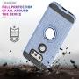 LG V35 Case,LG V35 ThinQ / V30 / LG V30S / LG V30 Plus Case with HD Phone Screen Protector,Ymhxcy 360 Degree Rotating Ring & Bracket Dual Layer Resistant Back Cover for LG V30 +ZH Metal Slate