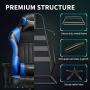YITAHOME Gaming Chair Big and Tall Heavy Duty 400lbs Ergonomic Video Game Chair Racing Style High Back Office Computer Chair with Headrest and Lumbar Support,Blue