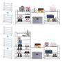 Simple Trending 4-Tier Stackable Shoe Rack, Expandable & Adjustable Shoe Shelf Storage Organizer, Metal Mesh, Silver