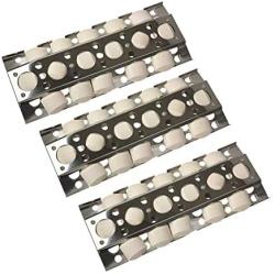 GasSaf Heat Plate Replacement for Select Turbo Gas Grill Models, 16.5 inch 3-Pack Stainless Steel Heat Plate, Heat Tent, Burner Cover, Vaporizor Bar and Flavorizer Bar(16 1/2x 6 1/2inch)(3-Pack)