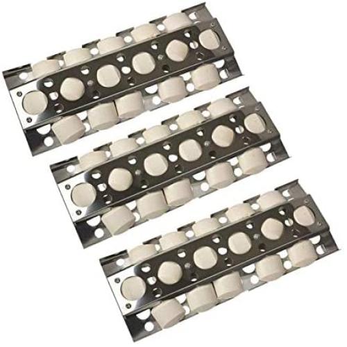 GasSaf Heat Plate Replacement for Select Turbo Gas Grill Models, 16.5 inch 3-Pack Stainless Steel Heat Plate, Heat Tent, Burner Cover, Vaporizor Bar and Flavorizer Bar(16 1/2x 6 1/2inch)(3-Pack)