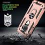 Moto G7 Case, Moto G7 Plus Case with HD Screen Protector, Gritup 360 Degree Rotating Metal Ring Holder Kickstand Armor Anti-Scratch Bracket Cover Phone Case for Motorola Moto G7 Rose Gold
