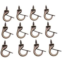 Welldoit 12 Pcs Windproof Metal Hooks Screw in Screw Hooks Ceiling Hooks