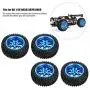 Drfeify RC Truck Wheel Rally Tire, Blue Metal RC Tires Wheel Rally Tyres Upgrade Parts for WL 1/18 A959 A979 A969 RC Crawler Car Drfeify RC Truck Wheel Rally Tire, Blue Metal RC Tires Wheel Rally Tyres Upgrade Parts for WL 1/18 A959 A979 A969 RC Crawler Car