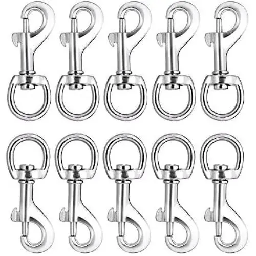 Swivel Snap Hooks for Dog Leash Collar Linking, FANGZHIDI 20pcs Heavy Duty Eye Bolt Metal Buckle Trigger Clip- Best for Purse Making, Spring Pet Buckle, Keychain, Handmade Crafts DIY Project Swivel Snap Hooks for Dog Leash Collar Linking, FANGZHIDI 20pcs Heavy Duty Eye Bolt Metal Buckle Trigger Clip- Best for Purse Making, Spring Pet Buckle, Keychain, Handmade Crafts DIY Project