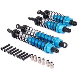 Kuinayouyi Metal Oil Filled Front&Rear Shock Absorber for 1/12 WLtoys 12428 12423 RC Car Crawler Upgrad Part,Blue