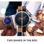 Moto 360 3rd Gen 2020 - Wear OS by Google - The Luxury Stainless Steel Smartwatch with Included Genuine Leather and High-Impact Sports Bands - Steel Gray