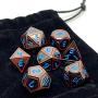 Dark Alpha Metal Polyhedral D&D Dice Set for RPGs
