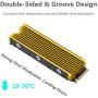 NVMe Heatsinks for M.2 2280mm SSD Double-Sided Cooling Design（Gold）