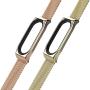 PINHEN Bands for Mi Band 5 Strap,Compatible with Xiaomi Mi Band 3 / Mi Band 4 /Mi Band 5 Wristbands Metal Replacement Adjustable Wrist Straps for Mi Fitness Tracker Smart Band (Rose Gold)