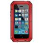 iPhone 5S SE Case, Metal Aluminum Alloy Extreme Water LIGHTDESIRE Military Bumper Heavy Duty Cover Shell - Red