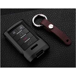 Royalfox 4 5 6 Buttons luxury aluminum metal Key Fob case cover for Cadillac SRX DTS STS XTS CTS Escalade ,Chevrolet C7 Corvette black