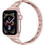 MARGE PLUS Compatible with Apple Watch Band 40mm 38mm 44mm 42mm, Women Bling Wristband for iWatch SE Series 6 5 4 3 2 1 Metal Stylish Strap