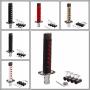 Alician 15cm Universal Samurai Sword Gear Shift Knob Shifter Katana Metal Black+Red Outside Black + Inner Black