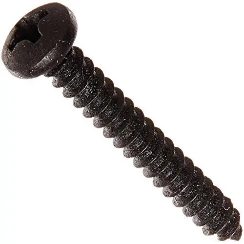Small Parts 1020APPB Steel Sheet Metal Screw, Black Oxide Finish, Pan Head, Phillips Drive, Type A, #10-12 Thread Size, 1-1/4'' Length (Pack of 100) Small Parts 1020APPB Steel Sheet Metal Screw, Black Oxide Finish, Pan Head, Phillips Drive, Type A, #10-12 Thread Size, 1-1/4'' Length (Pack of 100)