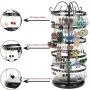 5 Tiers Metal Rotating Earring Holder Organizer, TANOKY Exquisite Jewelry Display Stand Necklace Rack Holder, 220 Holes for Earrings- 14x6.3 Inch (White) 5 Tiers Metal Rotating Earring Holder Organizer, TANOKY Exquisite Jewelry Display Stand Necklace Rack Holder, 220 Holes for Earrings- 14x6.3 Inch (White)