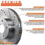[Front + Rear] Rotors w/Metallic Pad Premium Brakes (Silverado 1500 Sierra 1500)