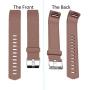 KingAcc Compatible Fitbit Charge 2 Bands, Soft Silicone Replacement Band for Fitbit Charge 2, with Metal Buckle Fitness Wristband Sport Strap Women Men (1-Pack, Coffee, Large)