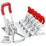 Eliseo Adjustable Toggle Clamp, 6Pack 360lbs Holding Capacity Heavy Duty 4001 Style Toggle Latch Hasp Clamp for Door, Box Case Trunk, Smoker Lid, Jig. Quick Release Pull Latch, Sturdy Metal Draw Latch