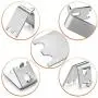 HK Freezer Shelf Clip, Fridge Cooler Shelf Support, Replacement Shelf Square Buckles Clips, Stainless Steel Hooks Shelf Clip for Refrigerator (10 Pcs)