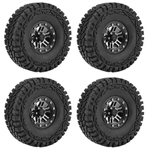 Yanmis RC Car Tires, 4pcs/Set 1:10 Crawler Tires Rubber Tyres Metal Hubs RC Accessory Remote Control Car Part, Metal Crawler Tires, Lock Catch for RC Yanmis RC Car Tires, 4pcs/Set 1:10 Crawler Tires Rubber Tyres Metal Hubs RC Accessory Remote Control Car Part, Metal Crawler Tires, Lock Catch for RC