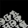 Ioffersuper Set of 3 Metal Alphabet Lowercase/Uppercase Letter with Number Cutting Dies Stencil Template for Card Making, Scrapbooking, Photo Album Embossing DIY Crafts