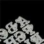 Ioffersuper Set of 3 Metal Alphabet Lowercase/Uppercase Letter with Number Cutting Dies Stencil Template for Card Making, Scrapbooking, Photo Album Embossing DIY Crafts