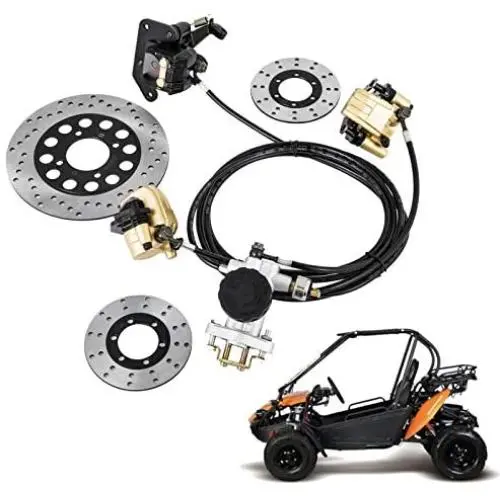 Mophorn GO-KART Brake Master Cylinder Kit Go Kart Hydraulic Brake Kit Universal Go Karts Brake Kit Kandi Complete Including Master Cylinder, Hose, Caliper, Pad for 150cc Mophorn GO-KART Brake Master Cylinder Kit Go Kart Hydraulic Brake Kit Universal Go Karts Brake Kit Kandi Complete Including Master Cylinder, Hose, Caliper, Pad for 150cc